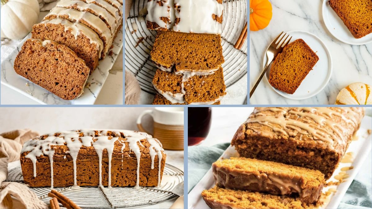 Homemade Pumpkin Bread with Maple Glaze