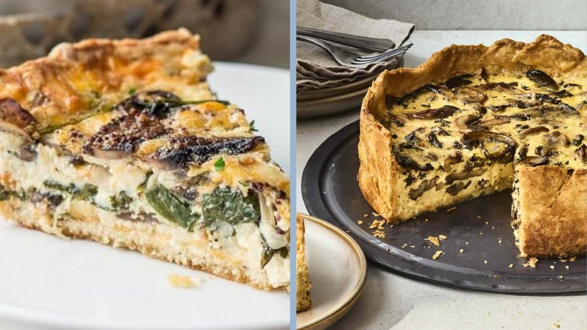 Savory Mushroom and Spinach Quiche