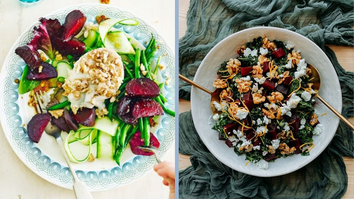 Roasted Beet Salad With Goat Cheese and Walnuts