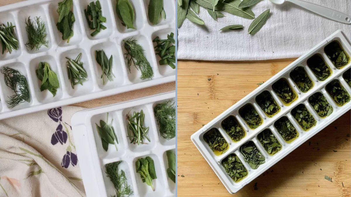 Preserving Fresh Herbs in Ice Cube Trays
